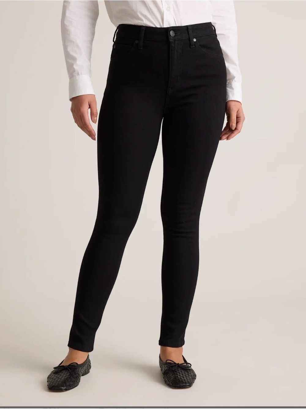 Quince Bella Stretch Black Skinny Jeans Size 28